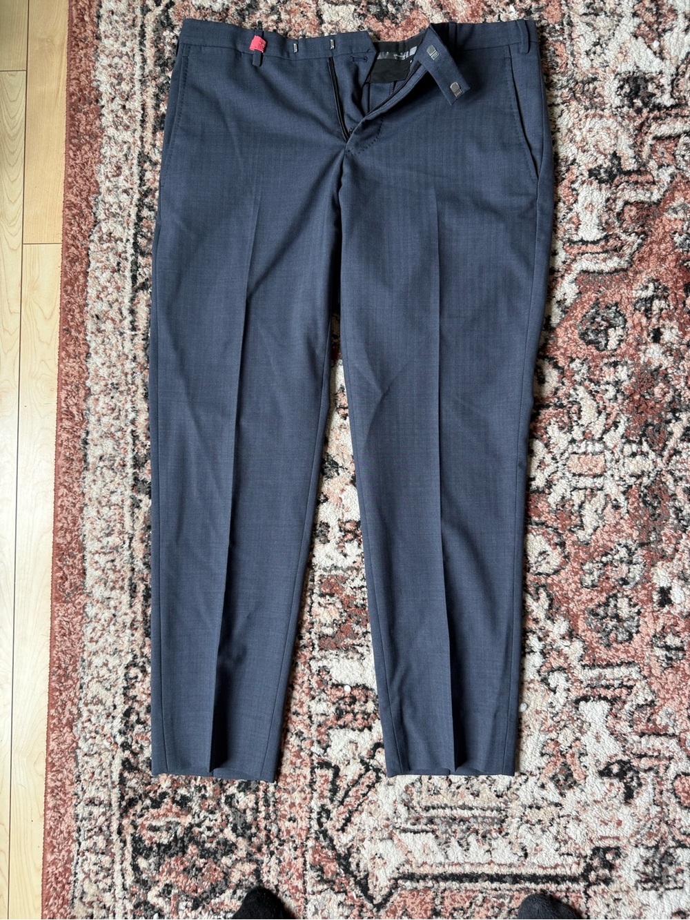 Armani Men's wool Dress Pants - Navy Blue 34x30